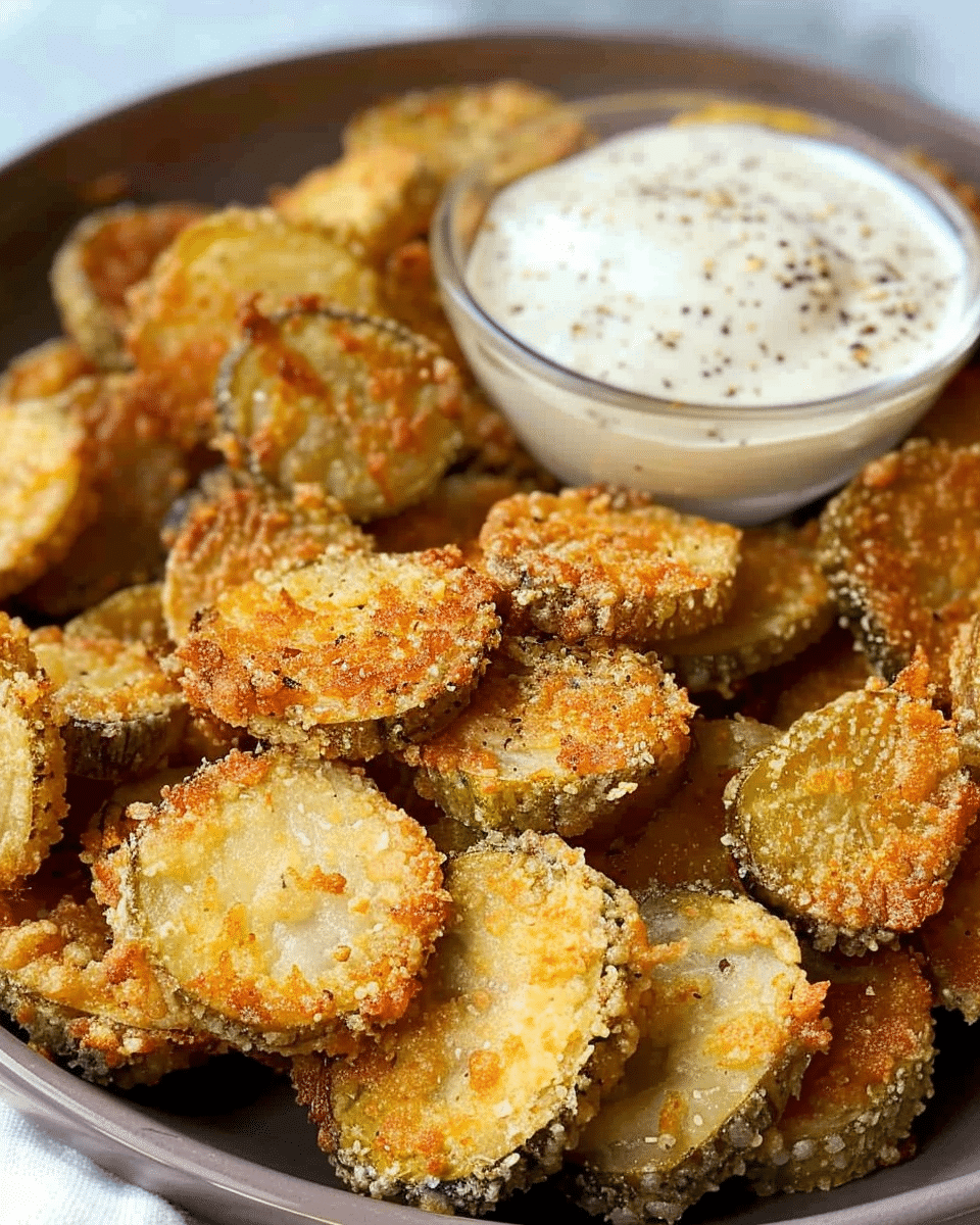 Crispy Fried Pickles with Dipping Sauce