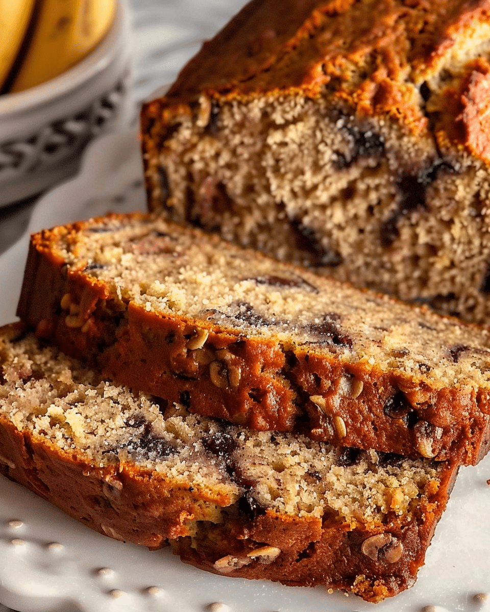 Banana Bread with Walnuts and Chocolate Chips