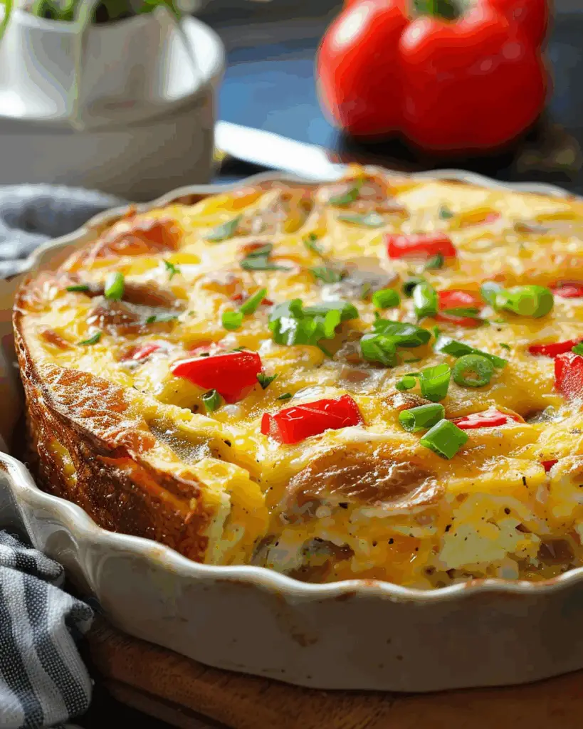 Cheesy Pepper Breakfast Bake