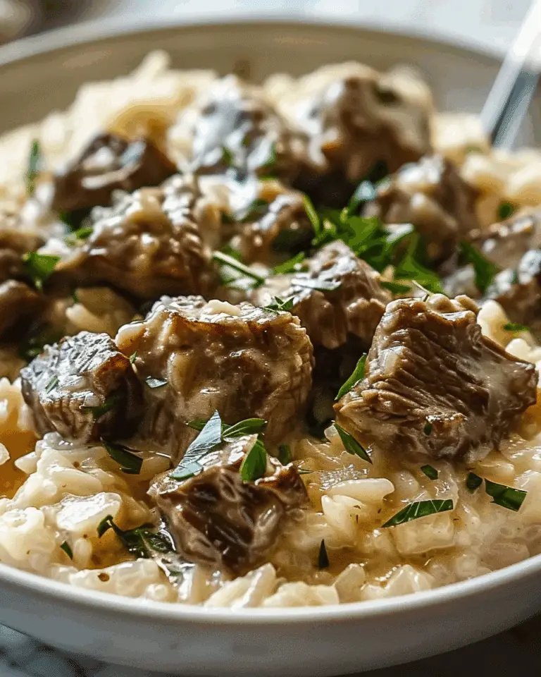 Beef with Creamy Rice