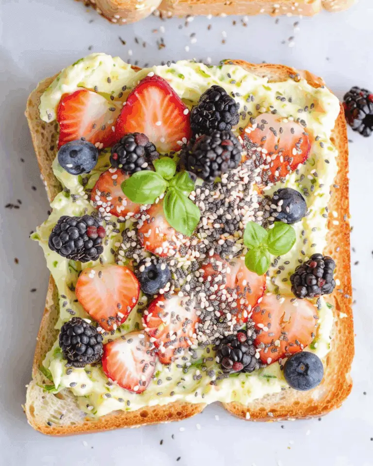 Fresh Strawberry and Blackberry Toast