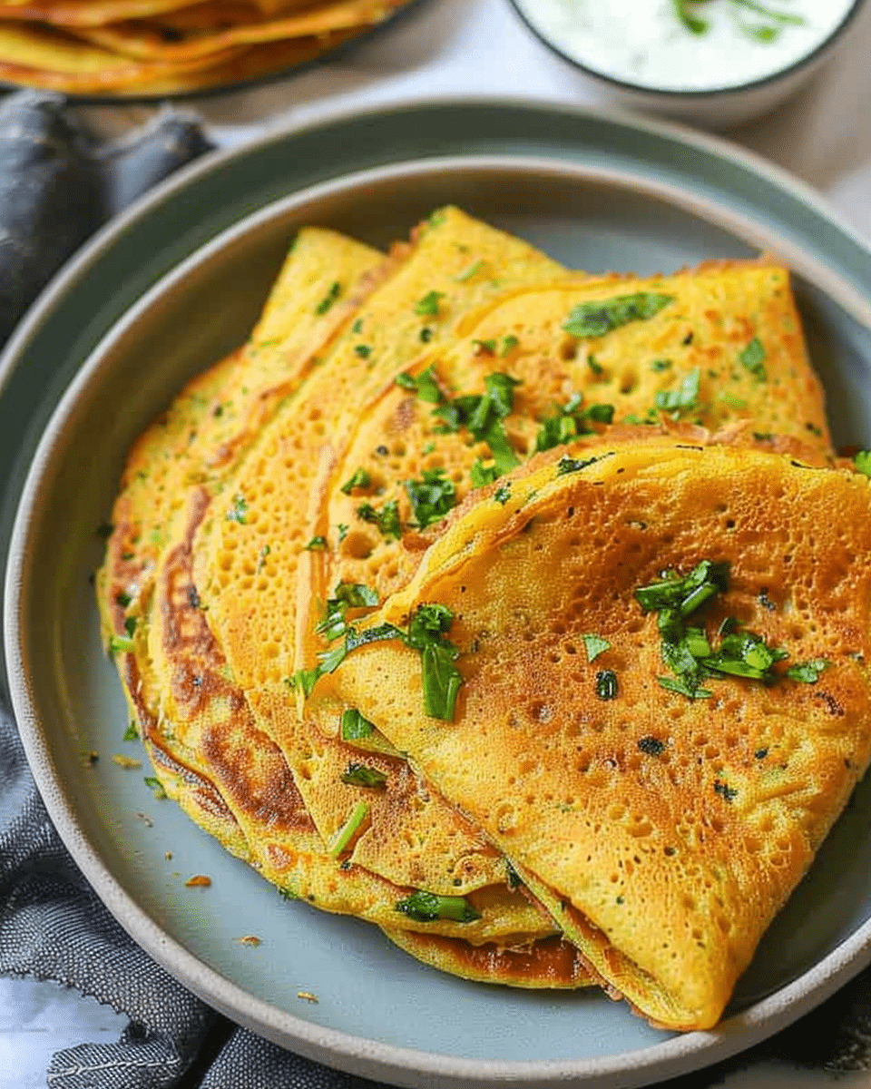 Besan Chilla (Savory Gram Flour Pancake)