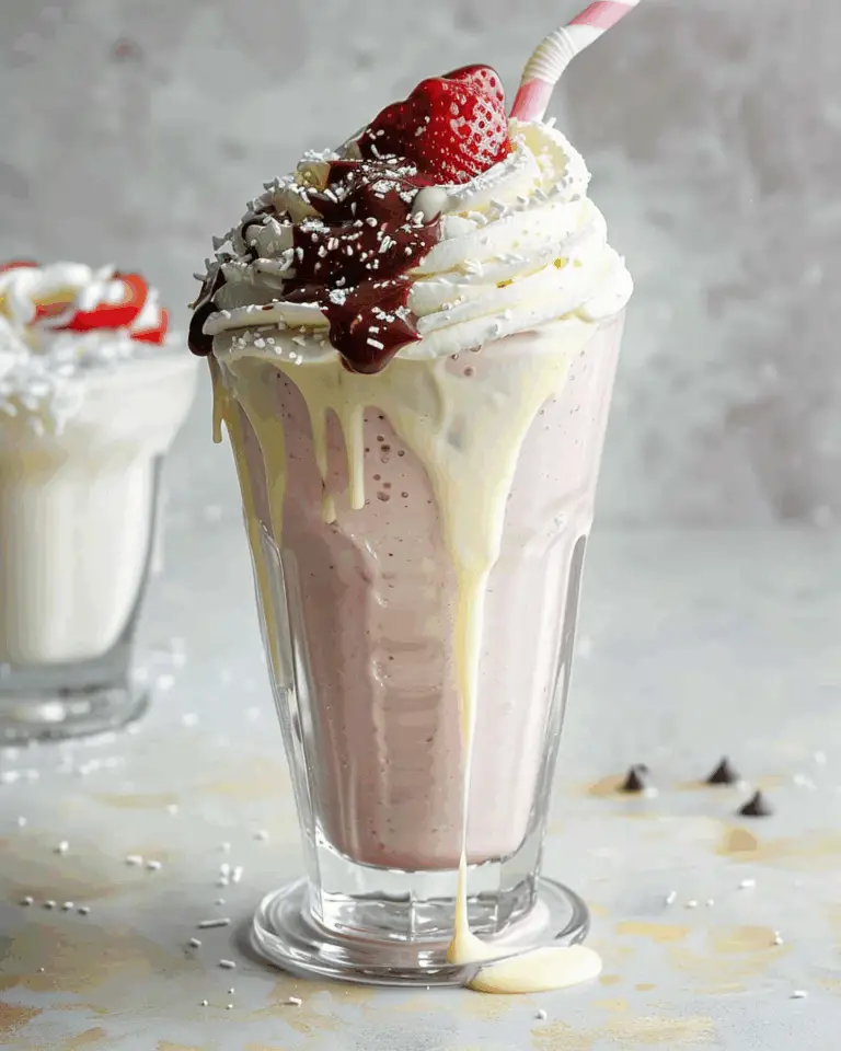 Classic Vanilla Milkshake with Toppings