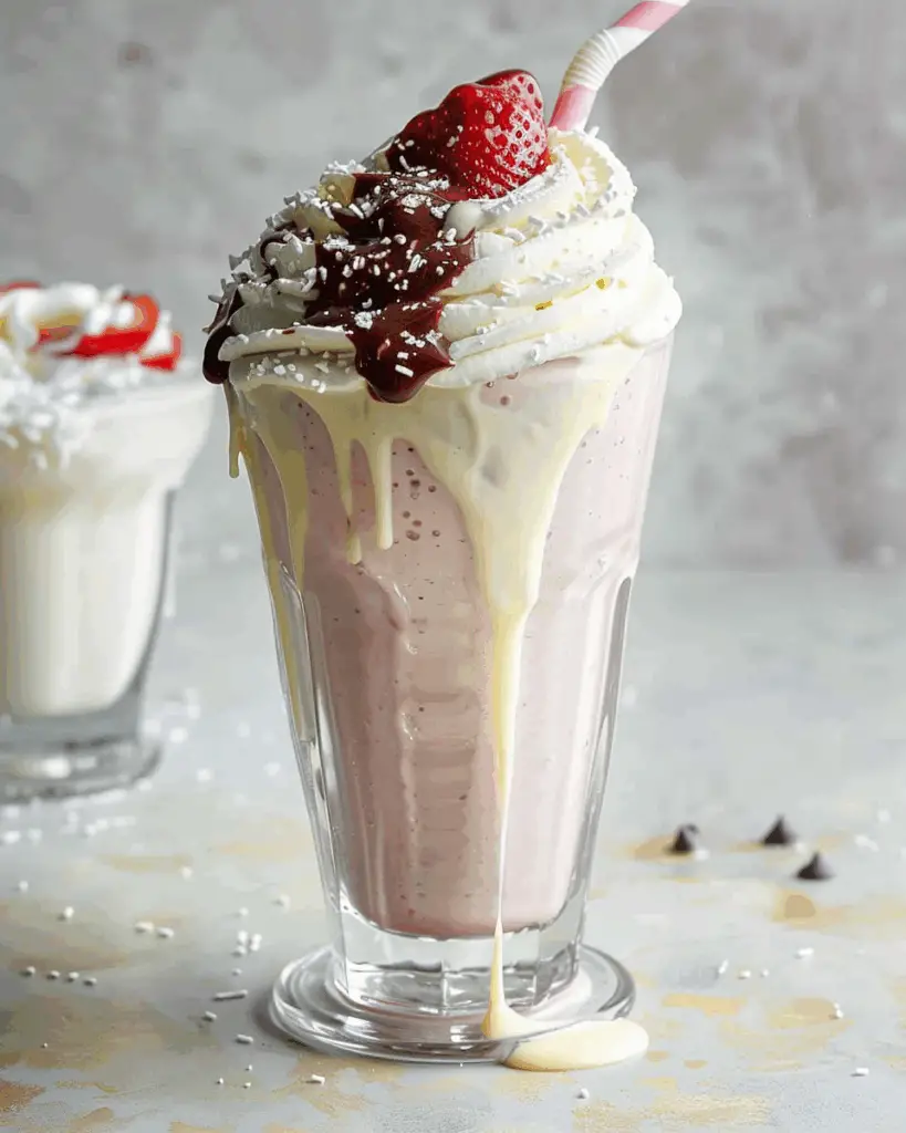 Classic Vanilla Milkshake with Toppings