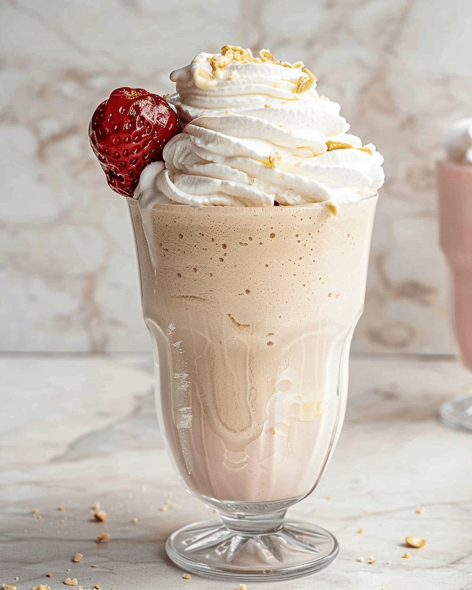 Classic Vanilla Milkshake with Toppings