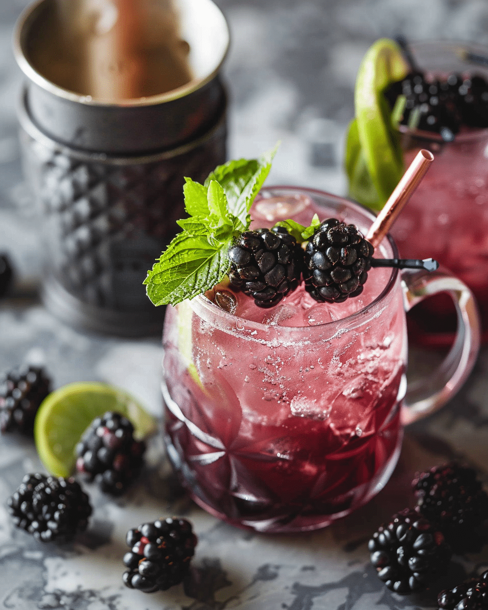 Blackberry Moscow Mule Mocktail