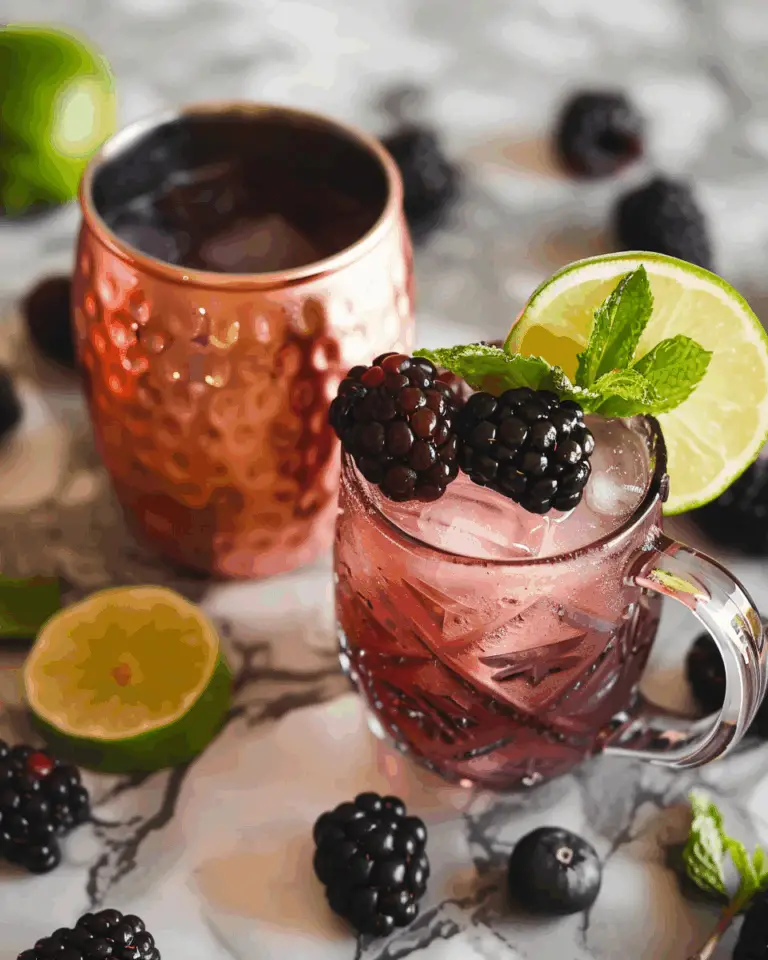 Blackberry Moscow Mule Mocktail