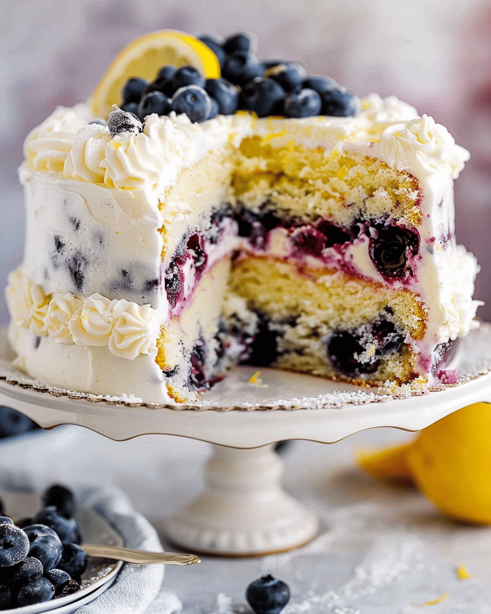 Blueberry Lemon Layer Cake