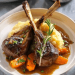 Braised Lamb Shanks with Rosemary Jus