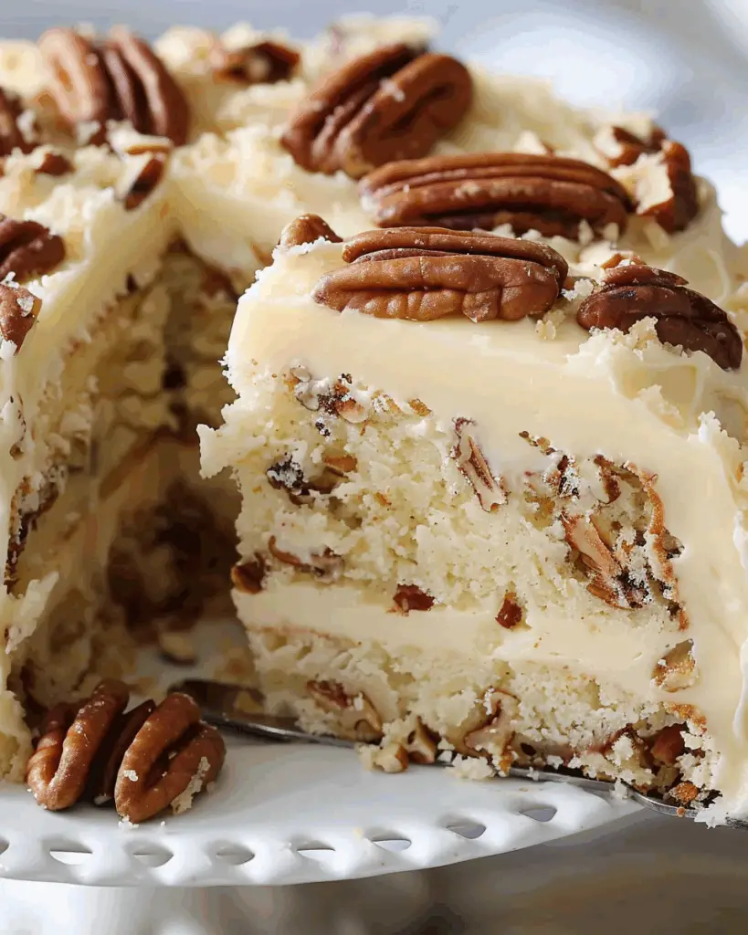 Pecan Cake with Cream Cheese Icing