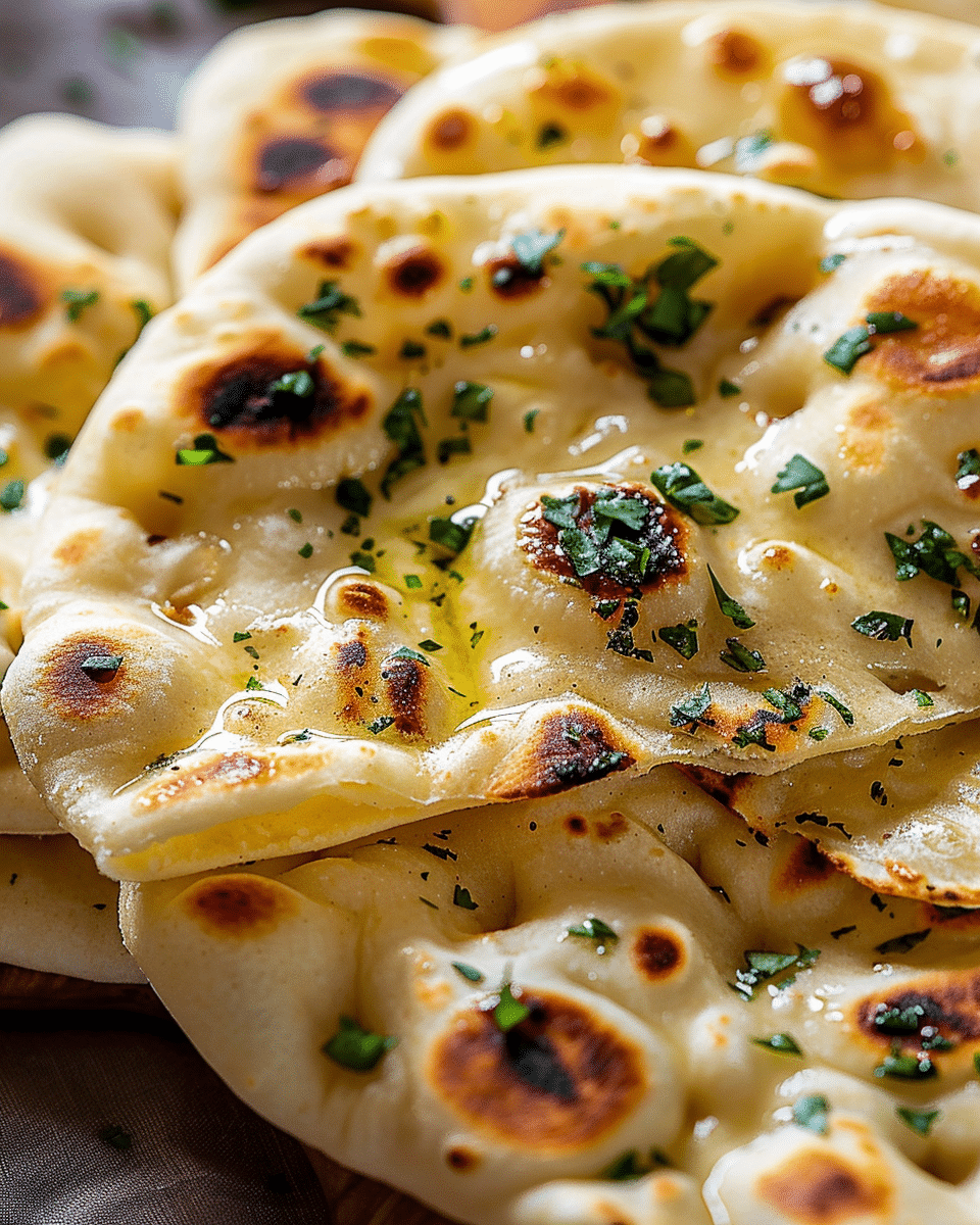 Homemade Garlic Naan