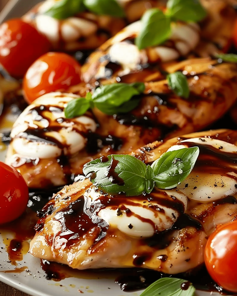 Caprese Chicken with Balsamic Glaze