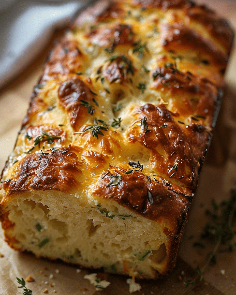 Cheese Herb Garlic Quick Bread | Kitchen Martha