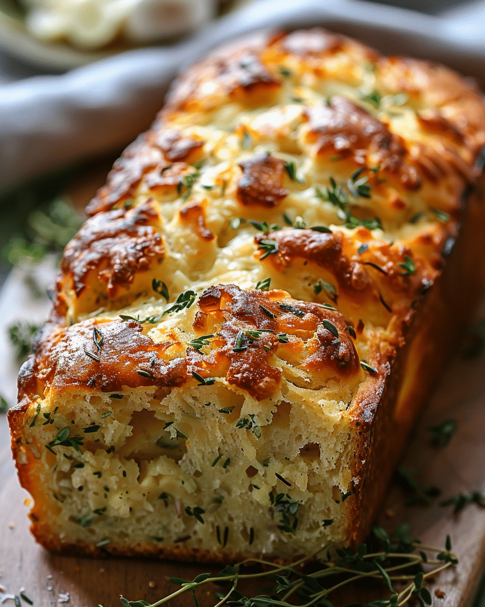 Cheese Herb Garlic Quick Bread