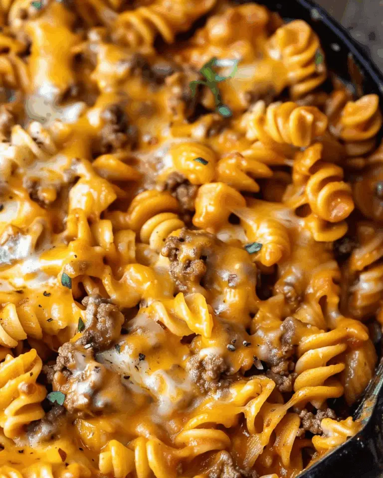 Cheesy Beef and Pasta Skillet