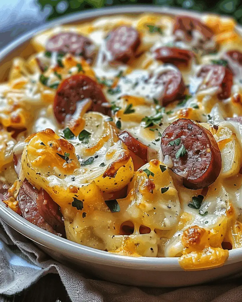 Cheesy Ranch Potatoes and Smoked Sausage