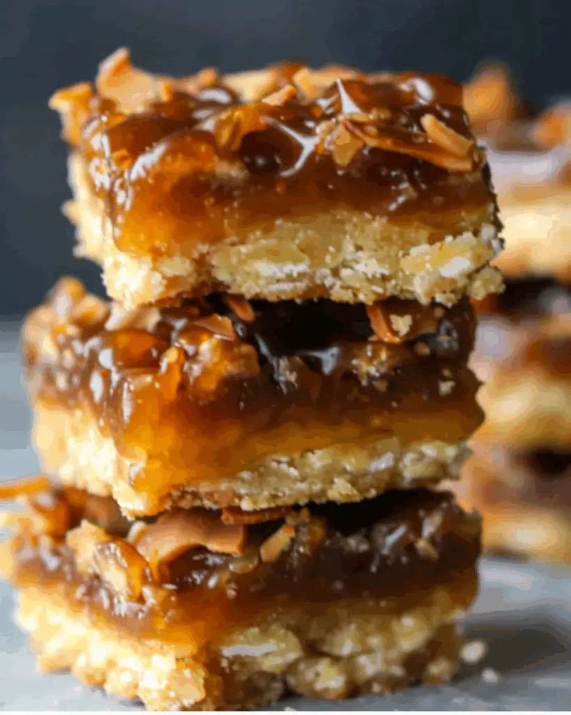 Coconut Caramel Shortbread Bars