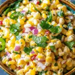 Creamy Corn Salad with Beef and Jalapeño