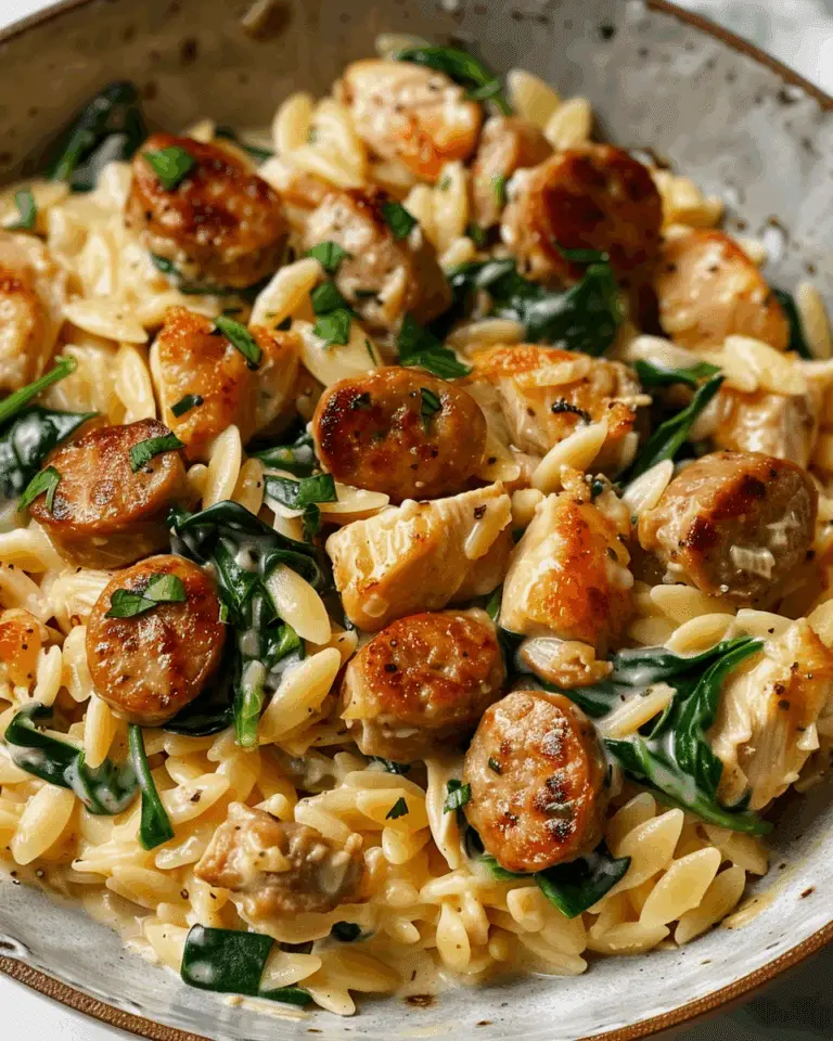 Creamy Chicken Sausage Orzo