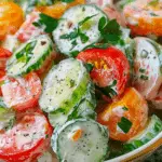 Cucumber and Tomato Salad with Dill Dressing