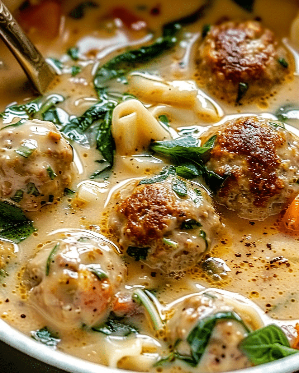 Creamy Italian Meatball Soup