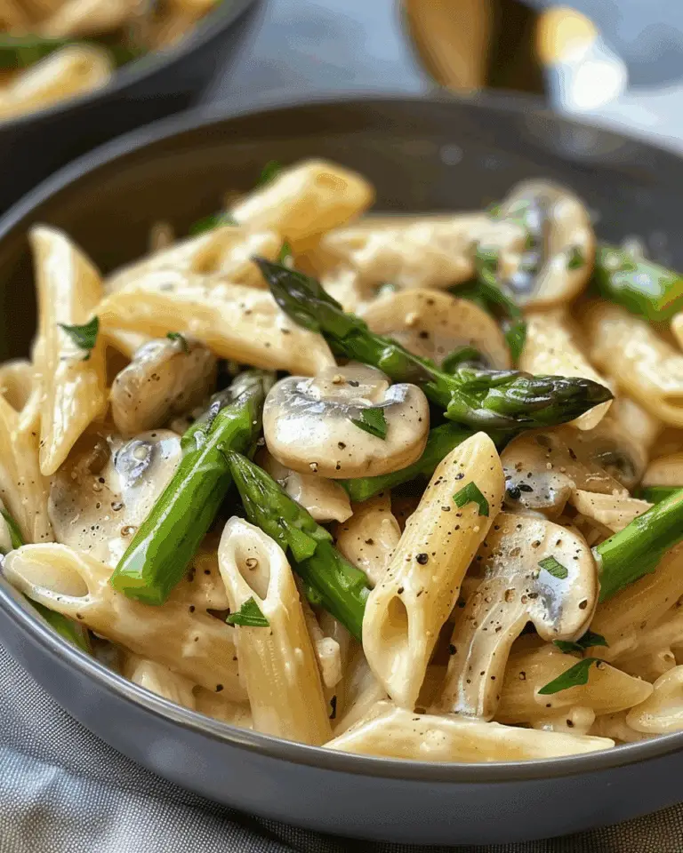 Creamy Chicken and Asparagus Penne Pasta