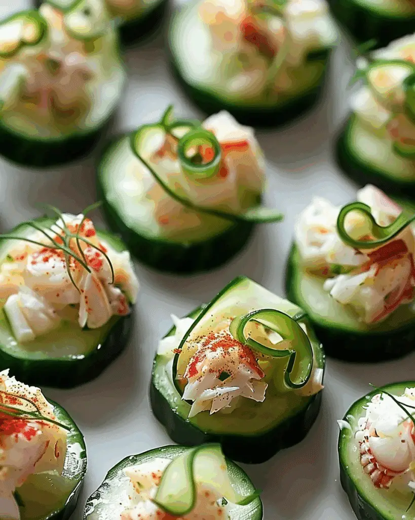 Cucumber Crab Bites