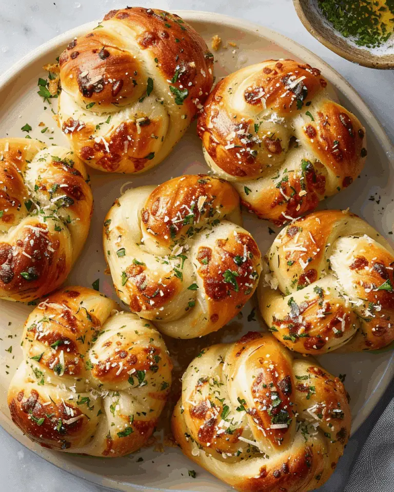 Easy Garlic Parmesan Knots