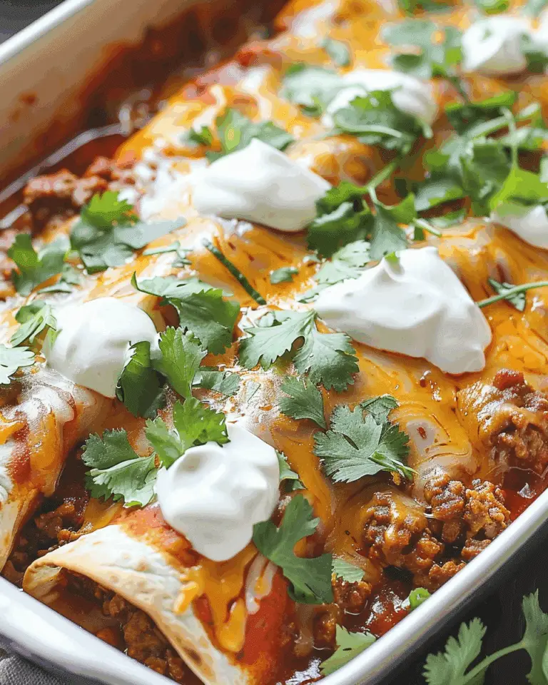 Easy Ground Beef Enchiladas