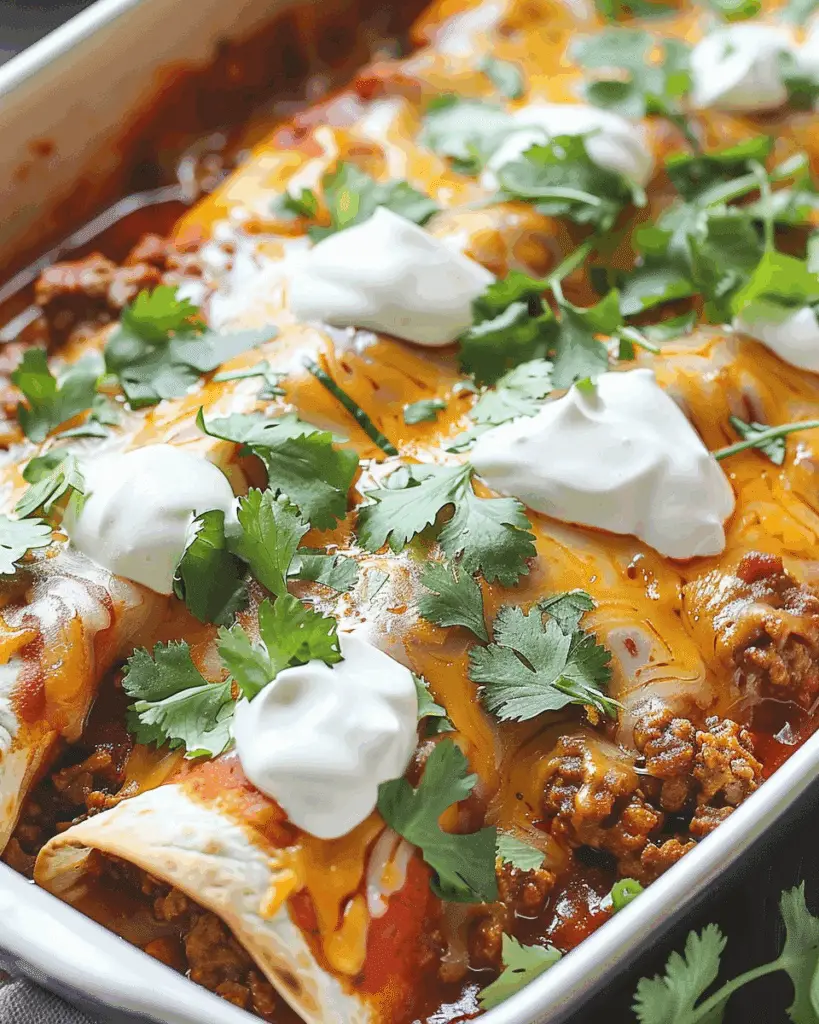 Easy Ground Beef Enchiladas