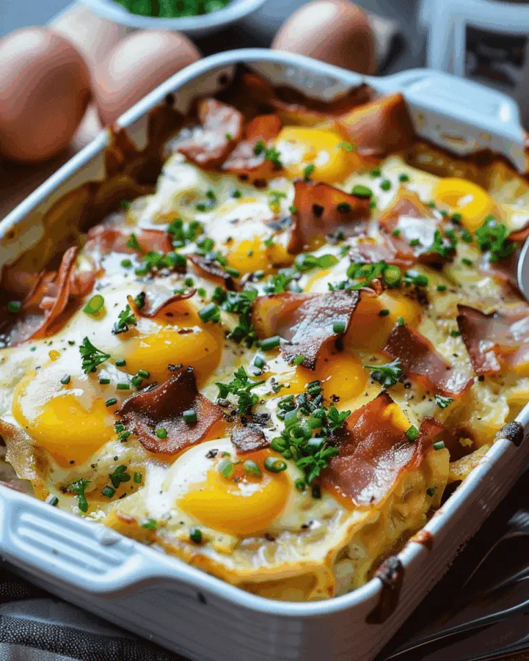 Eggs Benedict Casserole with Hollandaise Sauce
