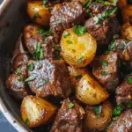 Garlic Butter Beef and Baby Potato Skillet