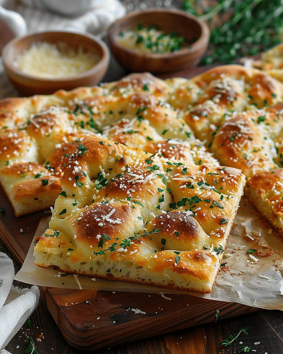 Garlic Parmesan Focaccia Bread Recipe