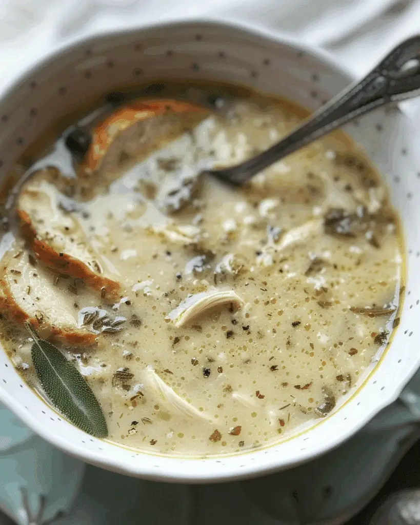 Garlic and Sage Chicken Soup