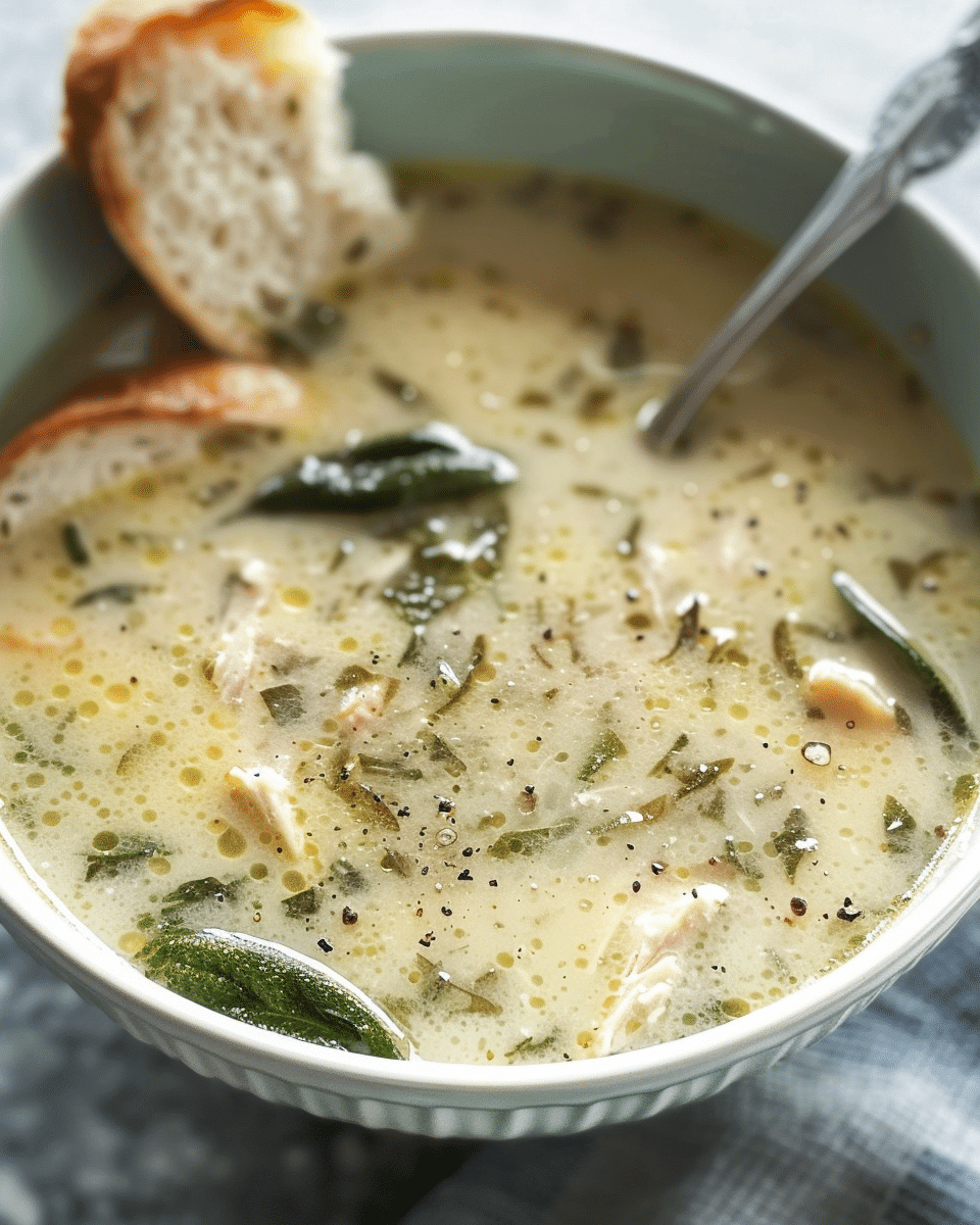 Garlic and Sage Chicken Soup