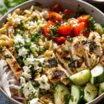 Greek Chicken Orzo Bowls
