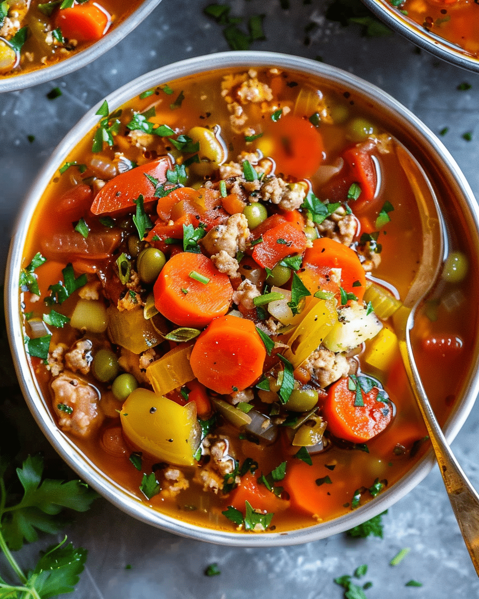 Ground Turkey and Vegetable Soup