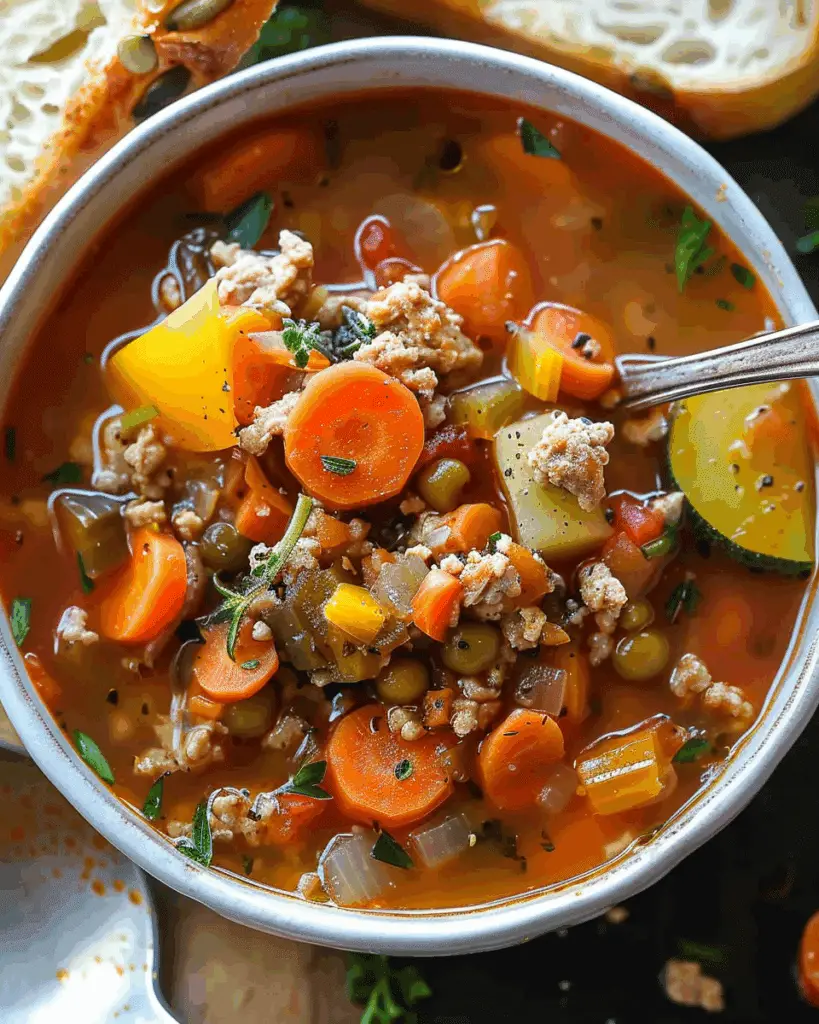 Ground Turkey and Vegetable Soup