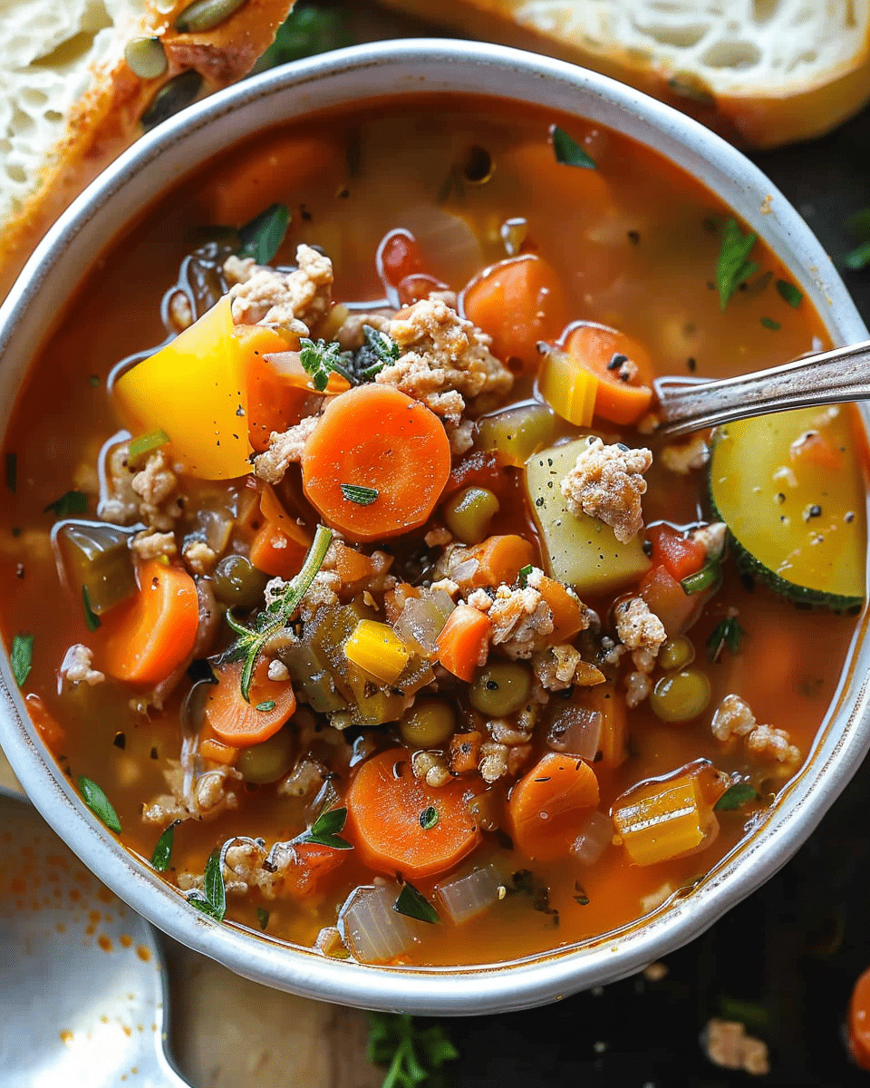 Ground Turkey and Vegetable Soup