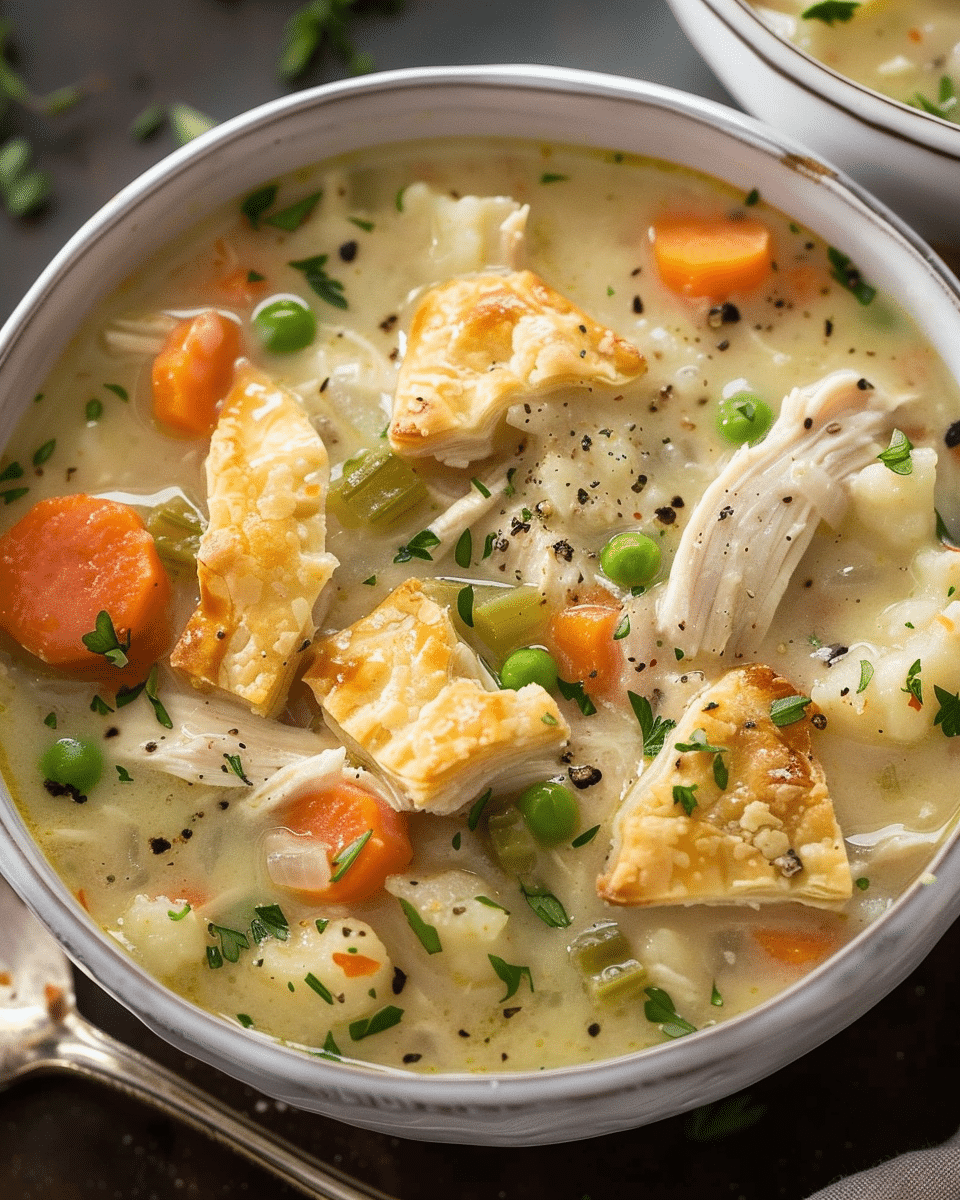 Healthy Chicken Pot Pie Soup