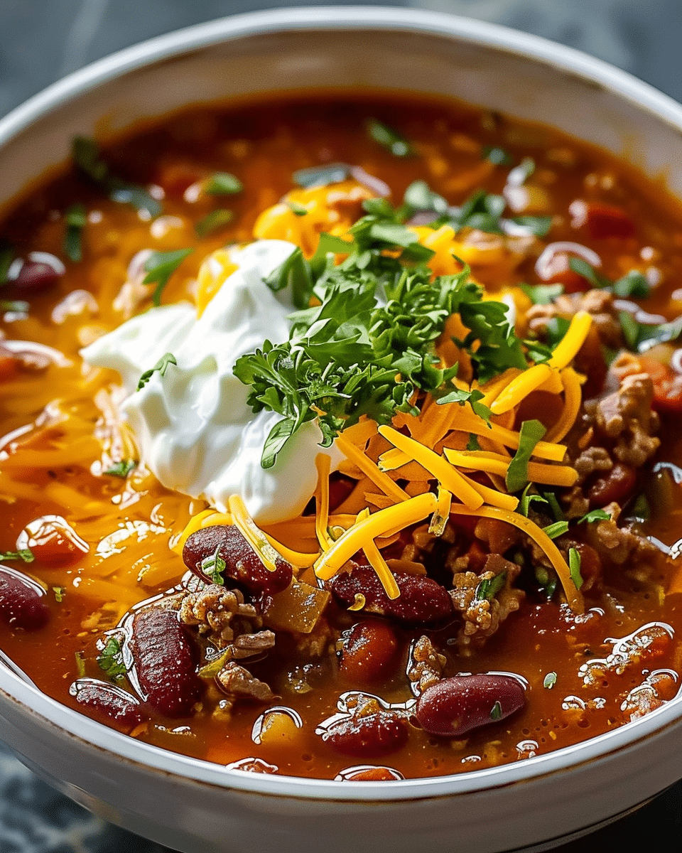 Hearty Beef and Bean Chili Soup