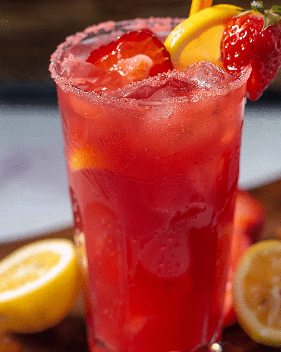 Hibiscus Strawberry Lemonade Recipe | Kitchen Martha