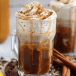Iced Cinnamon Latte with Carob Syrup