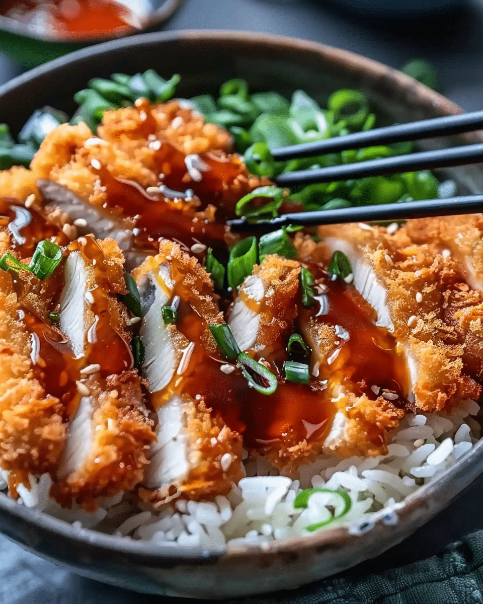 Japanese Katsu Bowls with Tonkatsu Sauce