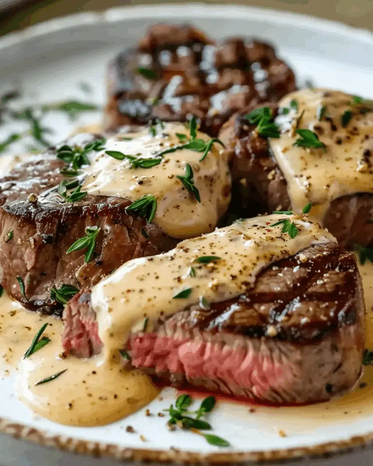 Ribeye Steaks with Creamy Garlic Sauce