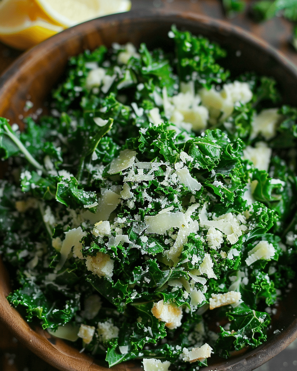 Kale Salad with Lemon, Garlic, and Parmesan