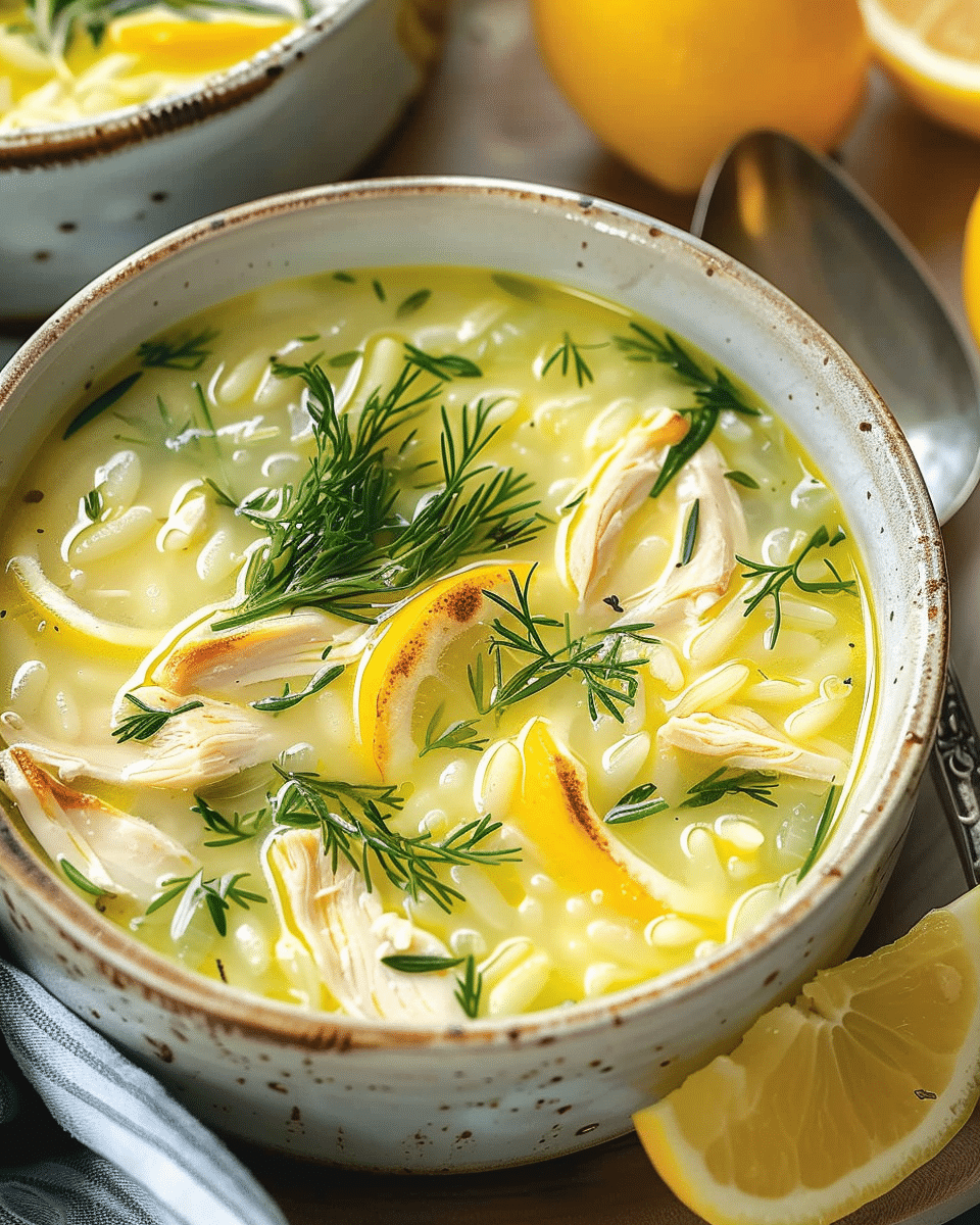 Lemon Egg Chicken Soup