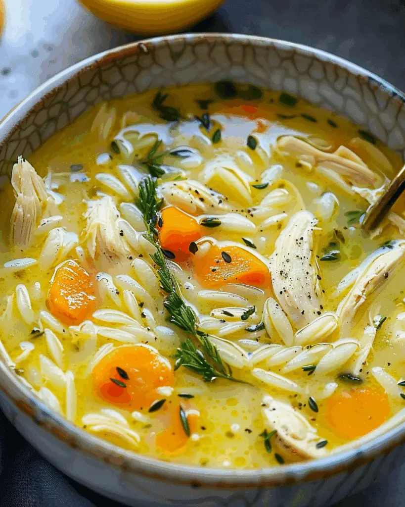 Lemon Egg Chicken Soup