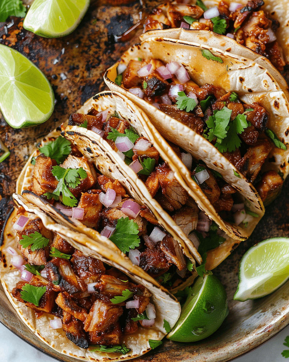 Skirt Steak Tacos with Cilantro and Lime
