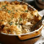 Creamy Chicken Casserole with Buttery Cracker Topping